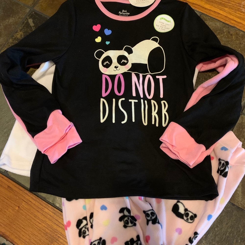Little girls fleece PJ set